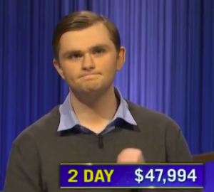 Jake DeArruda, today's Jeopardy! winner (for the January 30, 2023 game.)