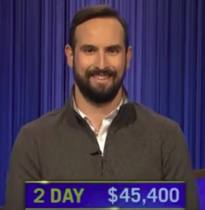 Patrick Curran, today's Jeopardy! winner (for the January 6, 2023 game.)