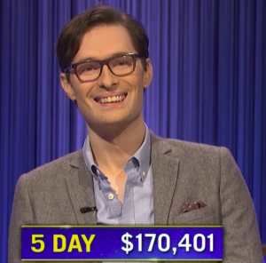 Troy Meyer, today's Jeopardy! winner (for the January 25, 2023 game.)