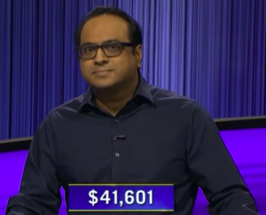 Yogesh Raut, today's Jeopardy! winner (for the January 11, 2022 game.)
