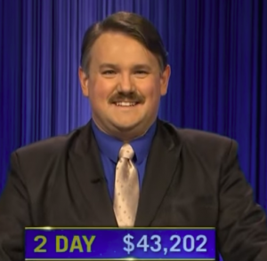 Brian Henegar, today's Jeopardy! winner (for the April 5, 2023 game.)
