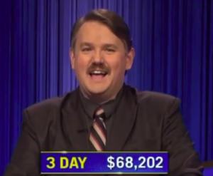 Brian Henegar, today's Jeopardy! winner (for the April 6, 2023 game.)