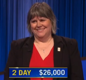 Emma Hill Kepron, today's Jeopardy! winner (for the April 21, 2023 game.)