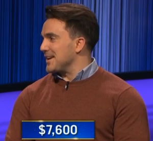 Eric Anderson, today's Jeopardy! winner (for the April 27, 2023 game.)