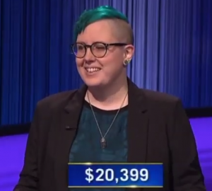 Kat Jepson, today's Jeopardy! winner (for the April 11, 2023 game.)