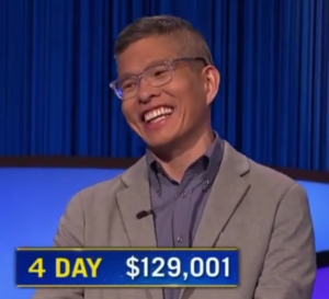 Ben Chan, today's Jeopardy! winner (for the May 15, 2023 game.)