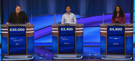 Today's Jeopardy! scores (for the August 10, 2023 game.)