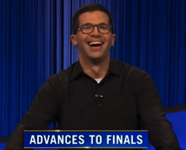 Josh Saak, today's Jeopardy! winner (for the October 16, 2023 game.)