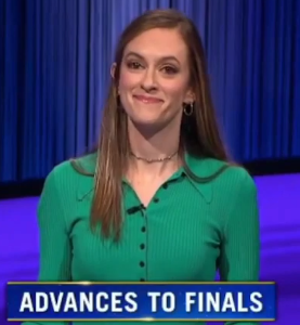 Lucy Ricketts, today's Jeopardy! winner (for the October 17, 2023 game.)