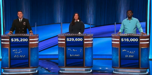 Today's Jeopardy! scores (for the December 29, 2023 game.)