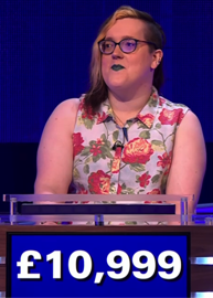 Emma Laslett, today's Jeopardy! UK winner (for the January 23, 2024 game.)