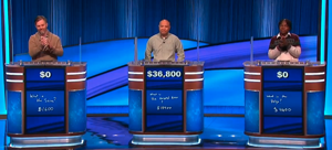Today's Jeopardy! scores (for the January 12, 2024 game.)