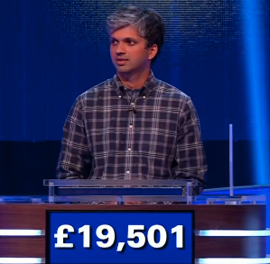 Keshava Guha, today's Jeopardy! UK winner (for the January 9, 2024 game.)