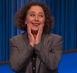 Deb Bilodeau, today's Jeopardy! winner (for the February 22, 2024 game.)