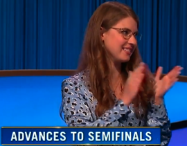 Mira Hayward, today's Jeopardy! winner (for the February 5, 2024 game.)