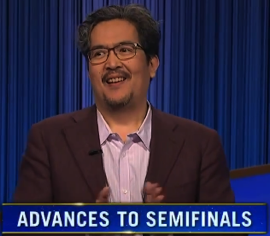 Vince Bacani, today's Jeopardy! winner (for the February 14, 2024 game.)