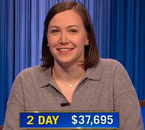 Amy Hummel, today's Jeopardy! winner (for the April 25, 2024 game.)