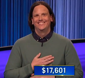 Mark Lashley, today's Jeopardy! winner (for the April 23, 2024 game.)