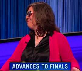 Victoria Groce, today's Jeopardy! winner (for the September 3, 2024 game.)