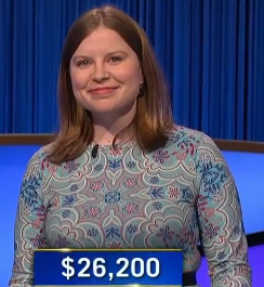 Adriana Harmeyer, today's Jeopardy! winner (for the May 29, 2024 game.)