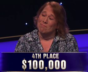 Amy Schneider finished 4th in 2024 Jeopardy! Masters and won $100,000.