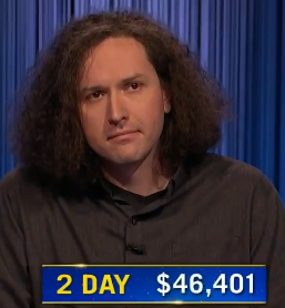 Grant DeYoung, today's Jeopardy! winner (for the May 16, 2024 game.)