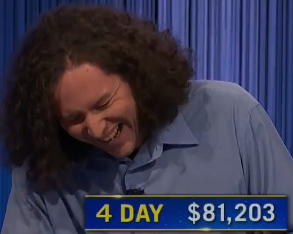 Grant DeYoung, today's Jeopardy! winner (for the May 20, 2024 game.)