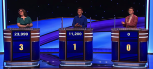 Jeopardy! Masters final scores for the May 8, 2024 second game.