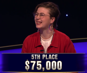 Mattea Roach finished in 5th place in Season 2 of Jeopardy! Masters and won $75,000.