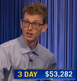 Drew Basile, today's Jeopardy! winner (for the June 21, 2024 game.)