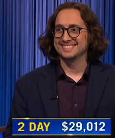 Davey Morrison, today's Jeopardy! winner (for the July 25, 2024 game.)