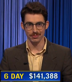 Isaac Hirsch, today's Jeopardy! winner (for the July 10, 2024 game.)