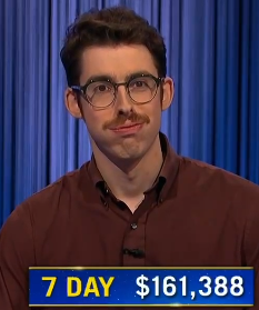Isaac Hirsch, today's Jeopardy! winner (for the July 11, 2024 game.)