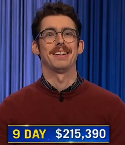 Isaac Hirsch, today's Jeopardy! winner (for the July 15, 2024 game.)
