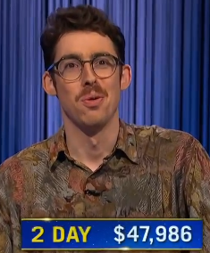 Isaac Hirsch, today's Jeopardy! winner (for the July 4, 2024 game.)