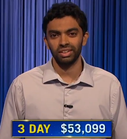 Neilesh Vinjamuri, today's Jeopardy! winner (for the July 23, 2024 game.)