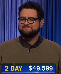 Aiden Orzech, today's Jeopardy! winner (for the September 17, 2024 game.)