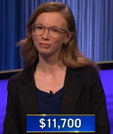 Maddie Carwile, today's Jeopardy! winner (for the September 26, 2024 game.)
