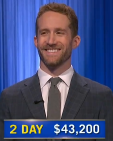 Eamonn Campbell, today's Jeopardy! winner (for the October 14, 2024 game.)