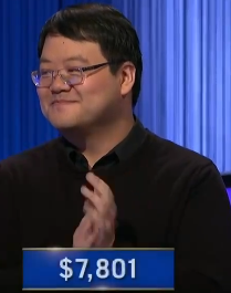 John Liu, today's Jeopardy! winner (for the October 29, 2024 game.)