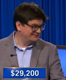Evan Dorey, today's Jeopardy! winner (for the November 13, 2024 game.)
