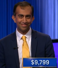 Mehal Shah, today's Jeopardy! winner (for the November 20, 2024 game.)