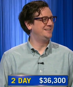 Paul Clauson, today's Jeopardy! winner (for the November 18, 2024 game.)