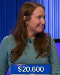 Rachel Marcus, today's Jeopardy! winner (for the November 8, 2024 game.)