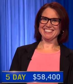 Laura Faddah, today's Jeopardy! winner (for the December 25, 2024 game.)