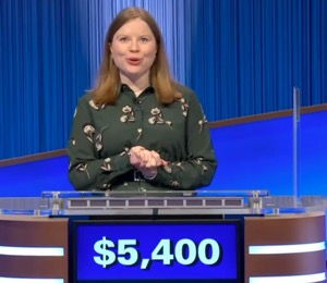 Adriana Harmeyer, today's Jeopardy! winner (for the February 7, 2025 game.)