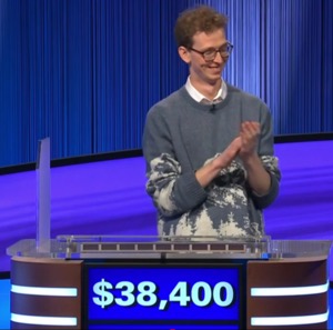 Drew Basile, today's Jeopardy! winner (for the August 15, 2025 game.)