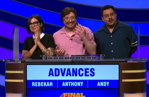 Equizabeth Moss, today's Pop Culture Jeopardy winners (for February 19, 2025, episode 36.)