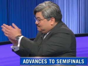 Luigi de Guzman, today's Jeopardy! winner (for the February 24, 2025 game.)