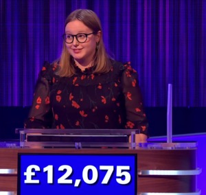 Abby Hallett, today's UK Jeopardy winner (for the March 26, 2025 game.)